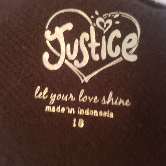 Justice Black Sequin Designed Button Up Jacket - Picture 6 of 7